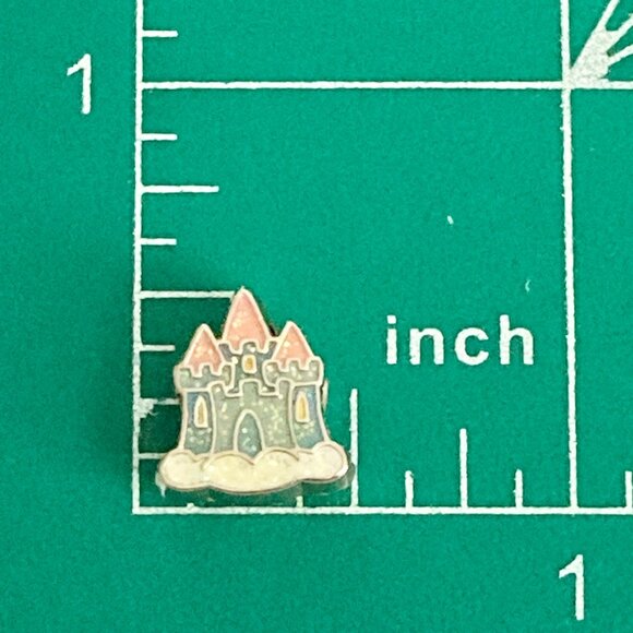 Vintage Disney Cinderella Castle Slider Charm Sleeping Beauty Disneyland Stamped - Picture 7 of 7